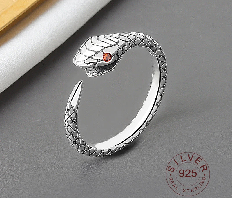 Veloura Serpent Geometric Ring - Alloy