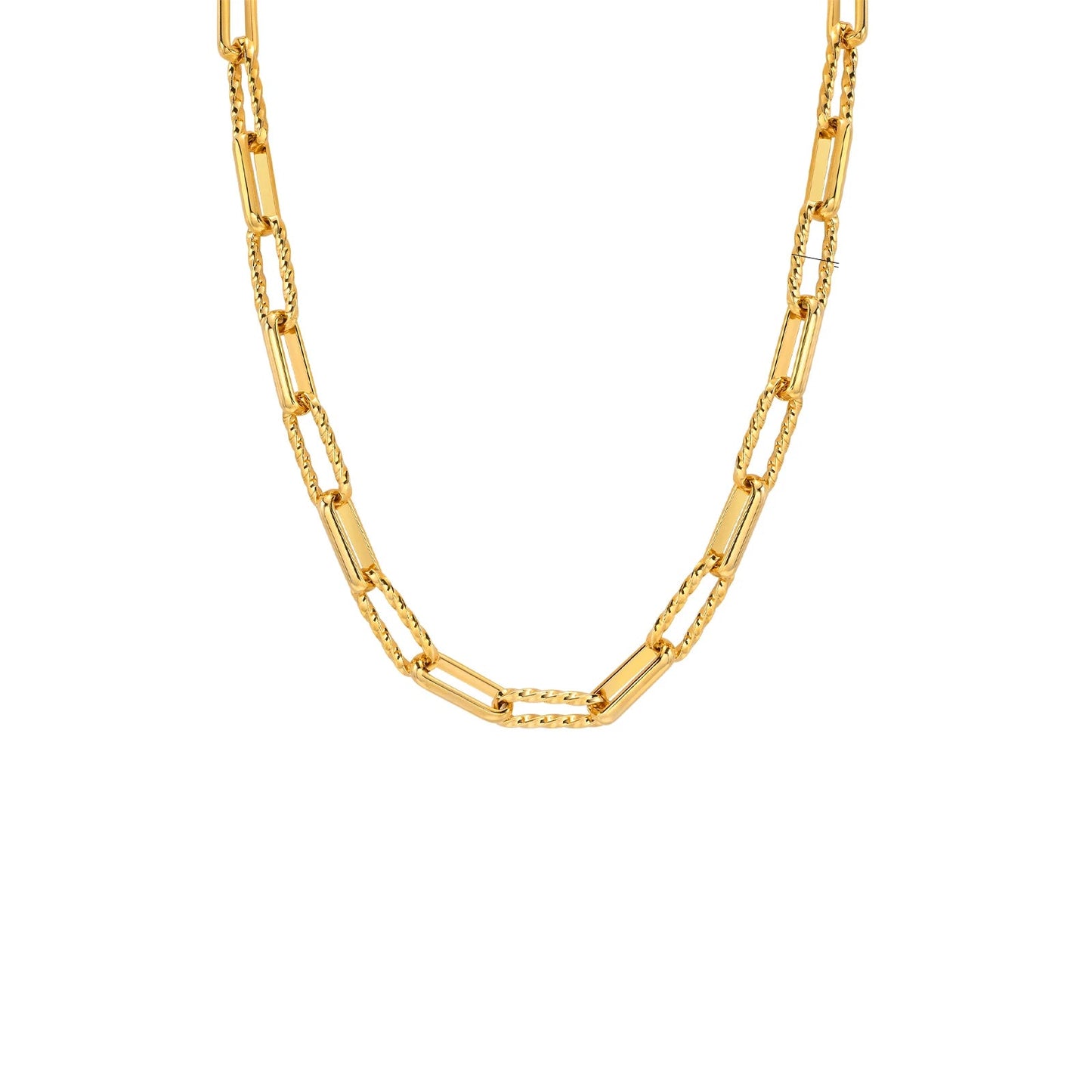 Veloura Luxe Paperclip Necklace – Gold Plated Stainless Steel