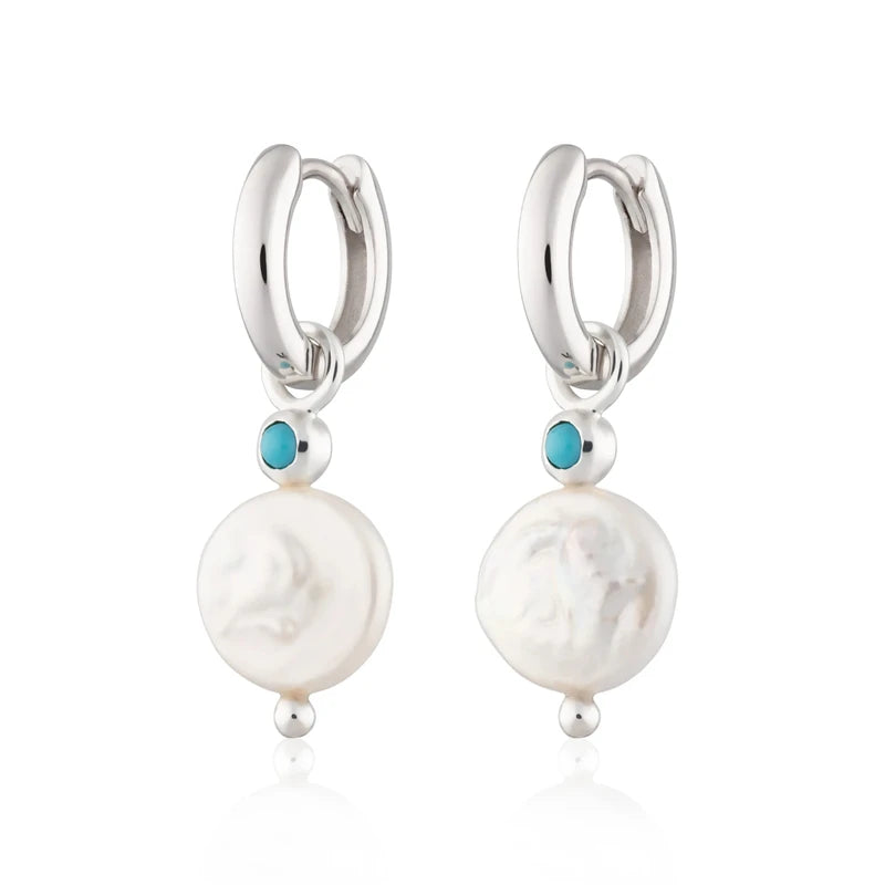 Veloura Pearl Elegance Earrings –  Silver Luxury