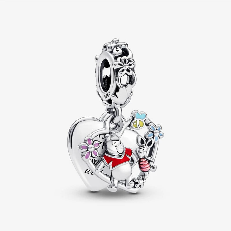 Disney Silver Charms - Mickey, Minnie, Princess, Stitch, Robots, Marvel