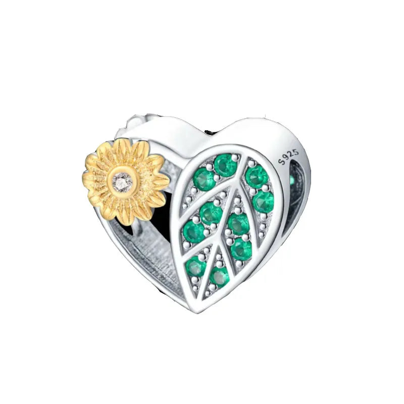 Veloura Green Clover Bead - 925 Sterling Silver Plated