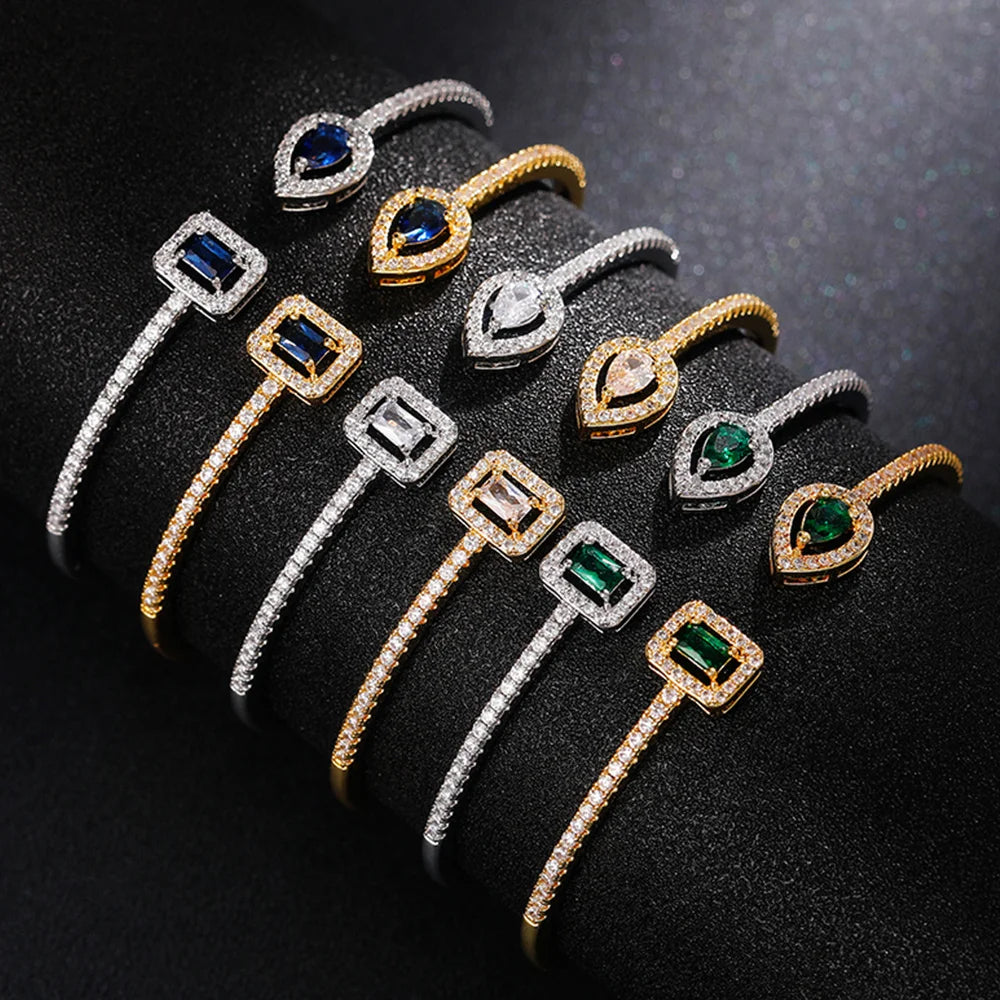 Veloura Luxe Zircon Cuff - Cubic Zirconia & Alloy