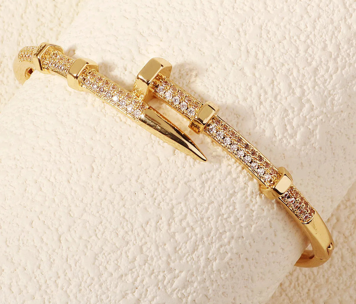 Veloura Nail Zircon Bracelet - Luxe Alloy