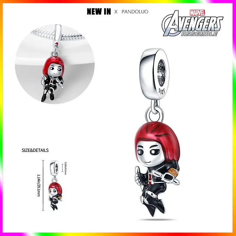 Marvel Captain America Wolverine Charm Beads Sterling Silver