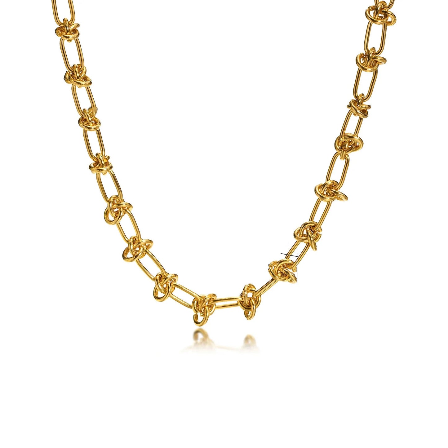 Veloura Luxe Paperclip Necklace – Gold Plated Stainless Steel