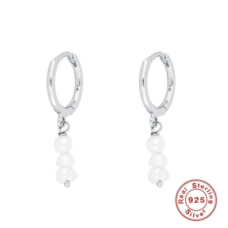 Veloura Pearl Elegance Earrings –  Silver Luxury