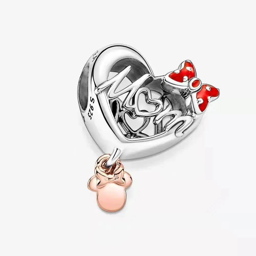 Disney Silver Charms - Mickey, Minnie, Princess, Stitch, Spiderman