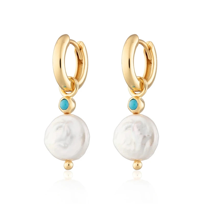 Veloura Pearl Elegance Earrings –  Silver Luxury