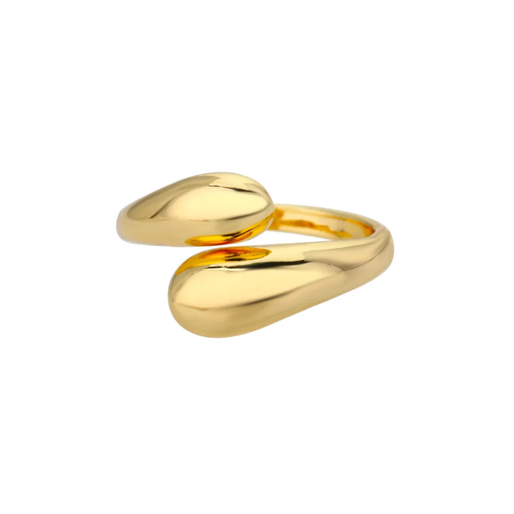 Veloura Aurelia Rings – Stainless Steel Classic Gold Wedding Design