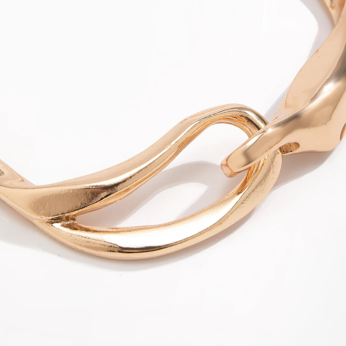 Veloura Buckle Collar Choker – Gold Punk Heavy Metal Necklace