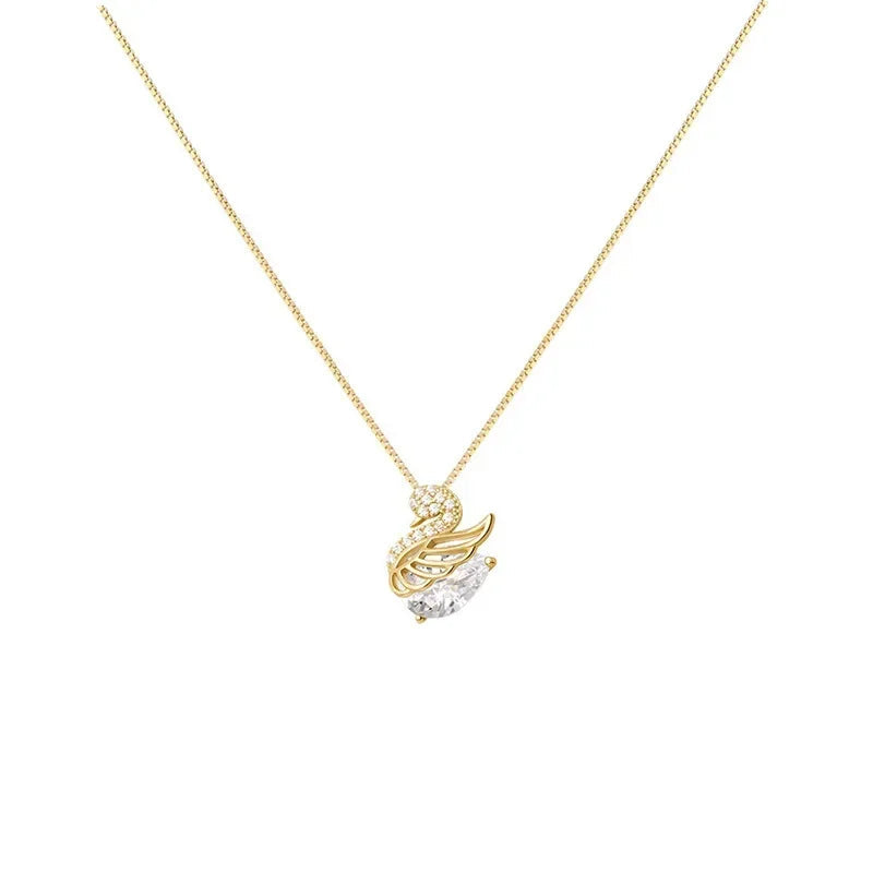 Veloura Swan Necklace - Light Luxury Sterling Silver