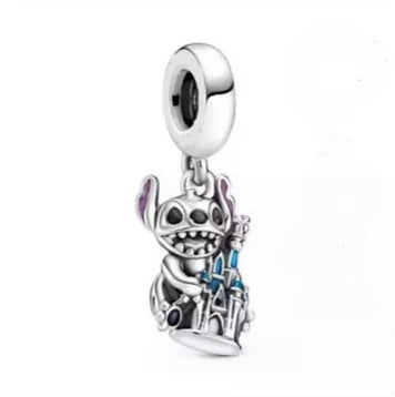 Disney Silver Charms - Mickey, Minnie, Princess, Stitch, Robots, Marvel