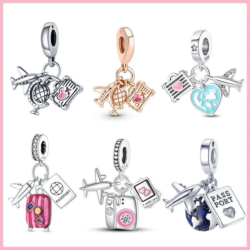 Veloura Travel Charm Set - Sterling Silver & Fine Detailing