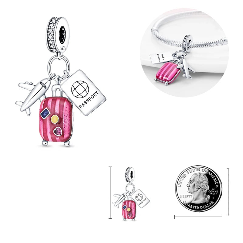 Veloura Travel Charm Set - Sterling Silver & Fine Detailing