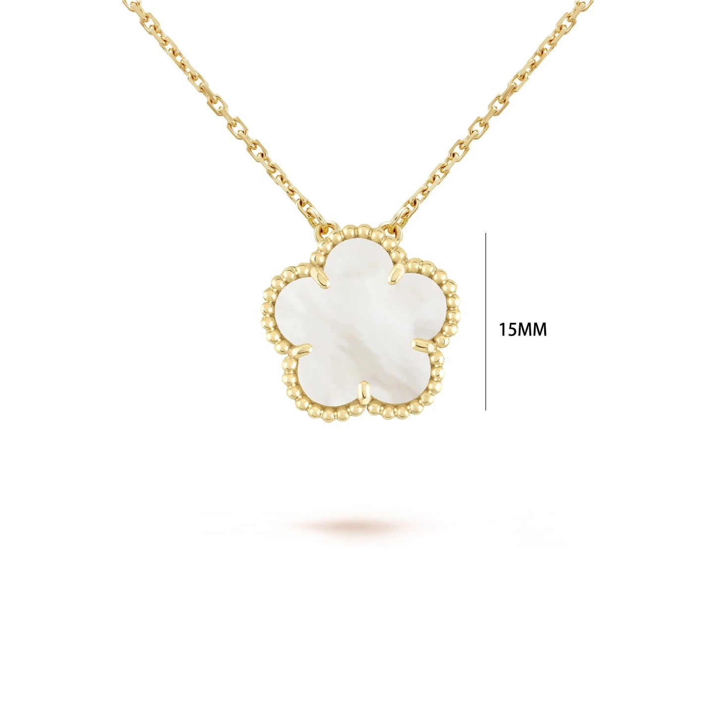 Veloura Radiant Clover Necklace – 7-Color Natural Stone Elegance