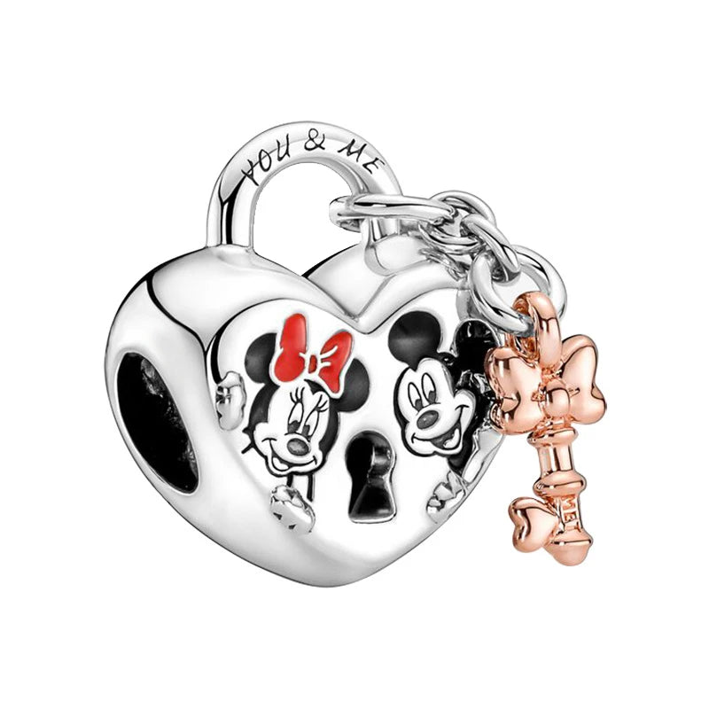 Disney Silver Charms - Mickey, Minnie, Princess, Stitch, Robots, Marvel