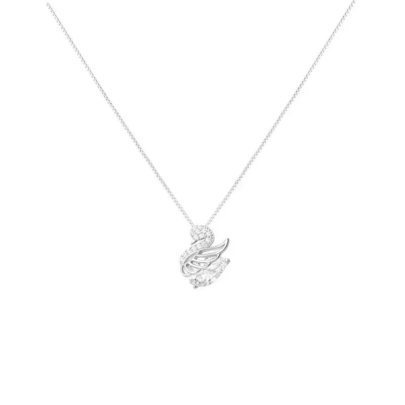 Veloura Swan Necklace - Light Luxury Sterling Silver