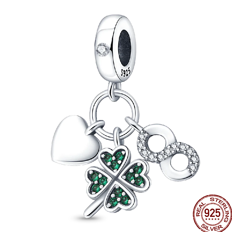 Veloura Tree of Life Charms - 925 Sterling Silver & Green Zircon