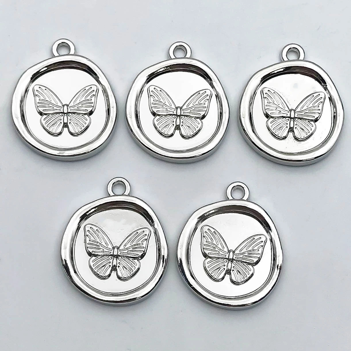 Veloura Butterfly & Cross Metal Alloy Charms - Black Series Pendants