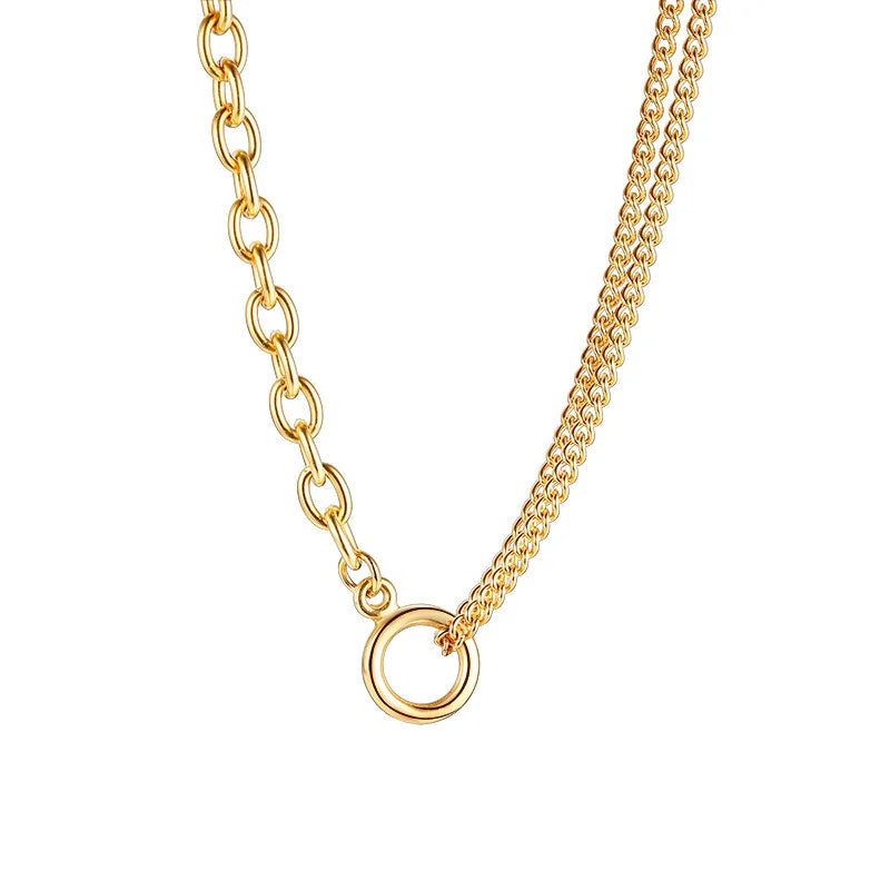 Veloura Luxe Paperclip Necklace – Gold Plated Stainless Steel