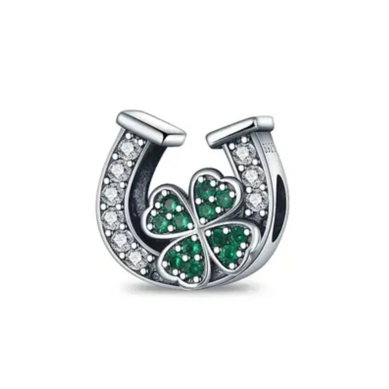 Veloura Green Clover Bead - 925 Sterling Silver Plated