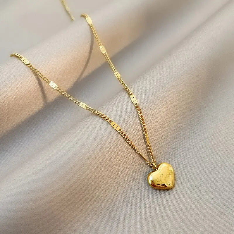 Veloura Gold Peach Heart Necklace