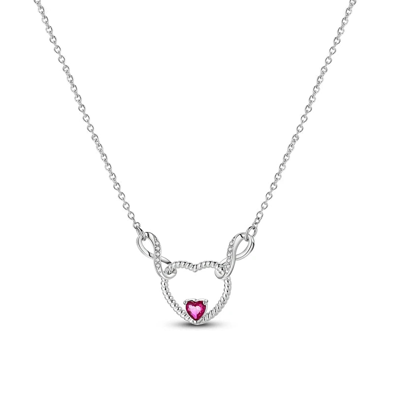 Veloura Firefly Heart Necklace –Luminous Zircon Pendant Design