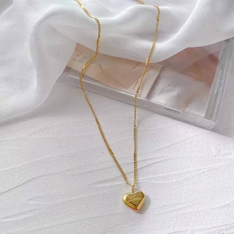 Veloura Gold Peach Heart Necklace