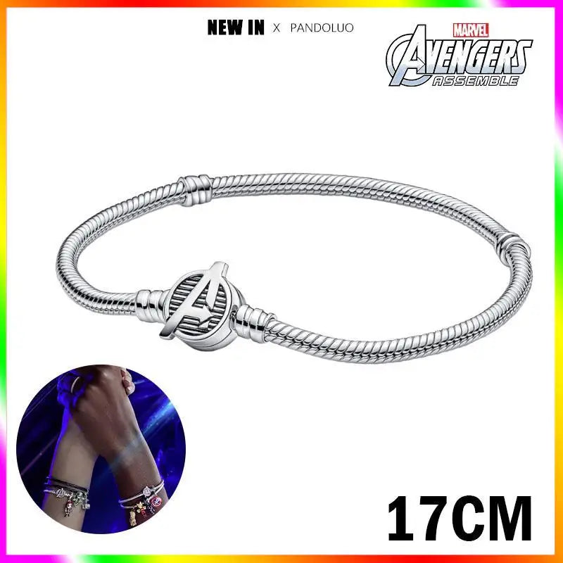 Marvel Captain America Wolverine Charm Beads Sterling Silver