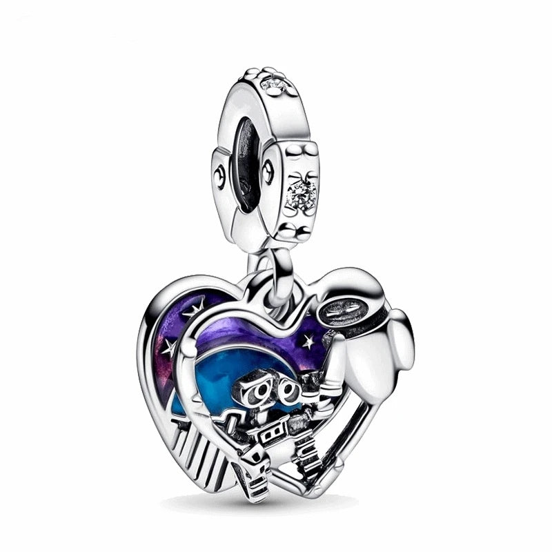 Disney Silver Charms - Mickey, Minnie, Princess, Stitch, Robots, Marvel