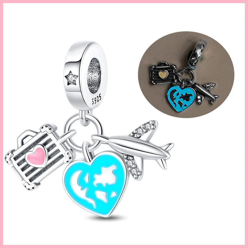 Veloura Travel Charm Set - Sterling Silver & Fine Detailing