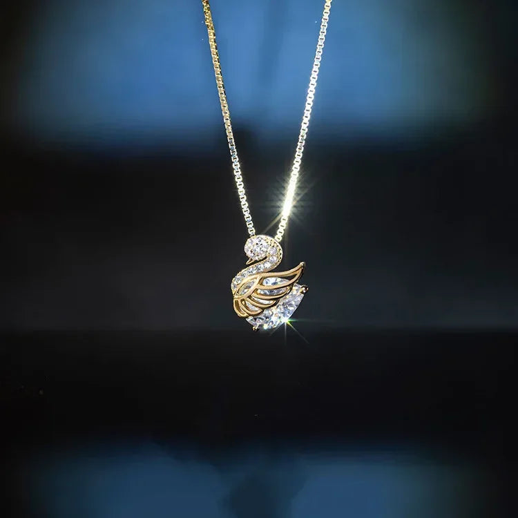 Veloura Swan Necklace - Light Luxury Sterling Silver