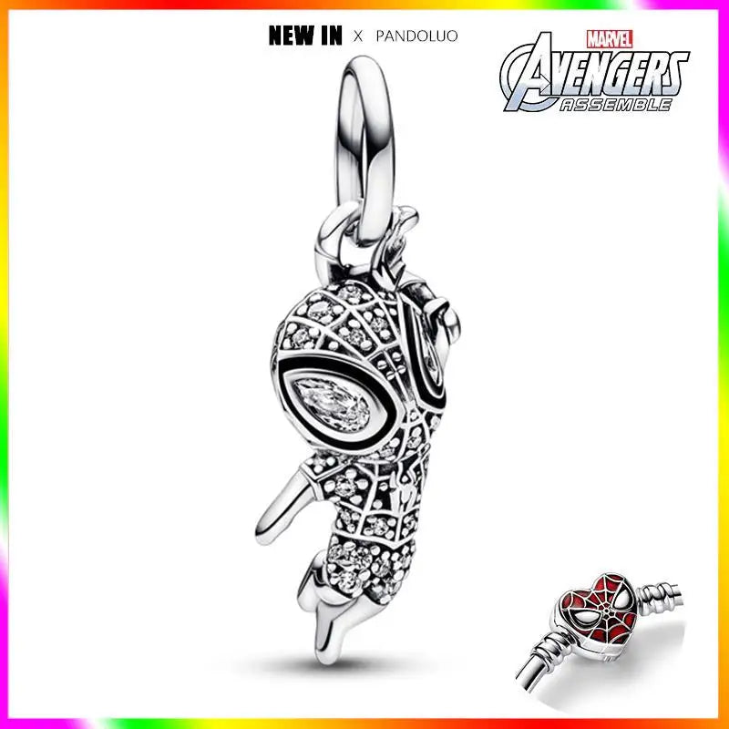 Marvel Captain America Wolverine Charm Beads Sterling Silver