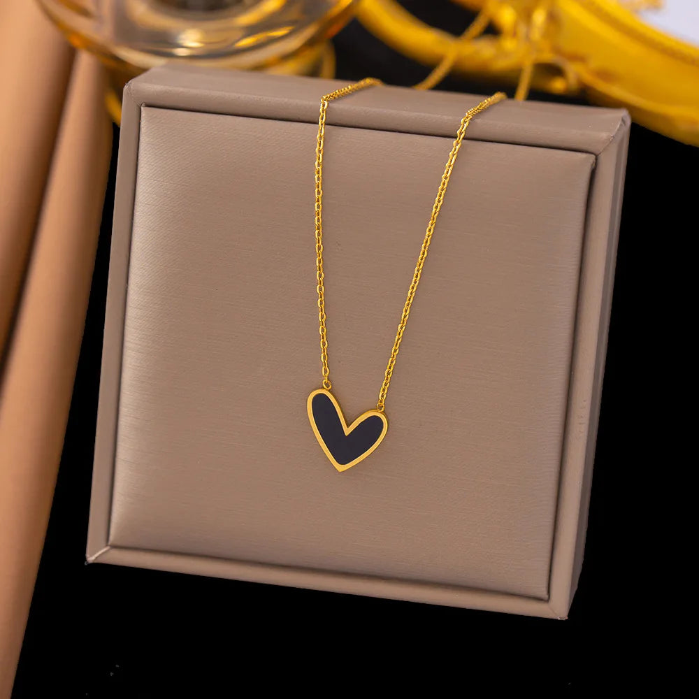 Veloura Amour Heart Set – Love Pendant Necklace and Earrings