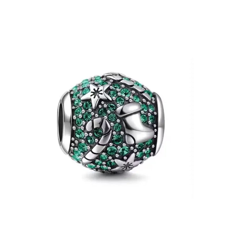 Veloura Green Clover Bead - 925 Sterling Silver Plated