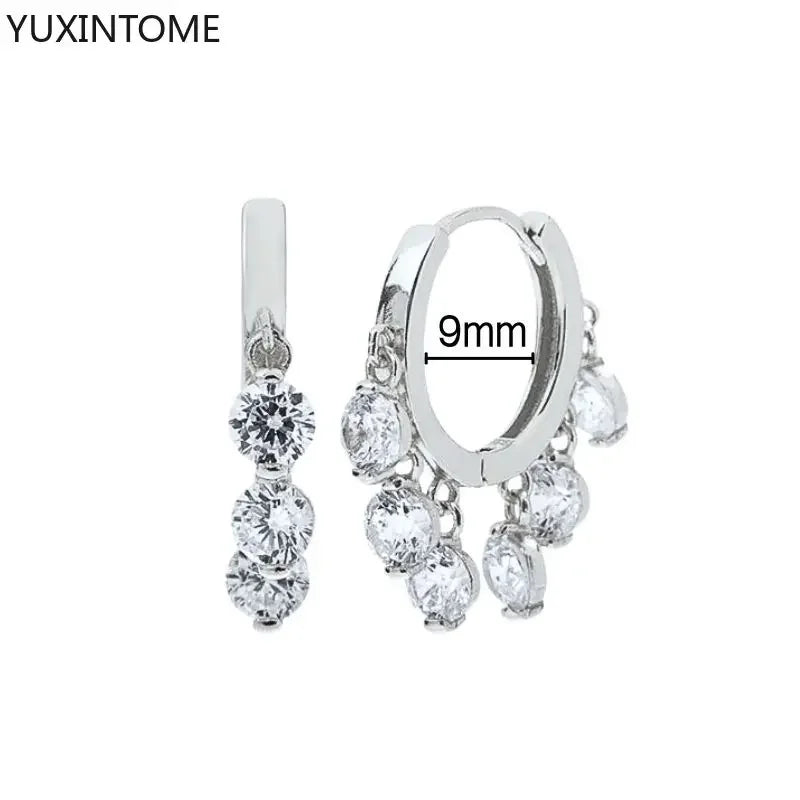 Veloura Crystal Hoop Earrings – 925 Sterling Silver Luxury