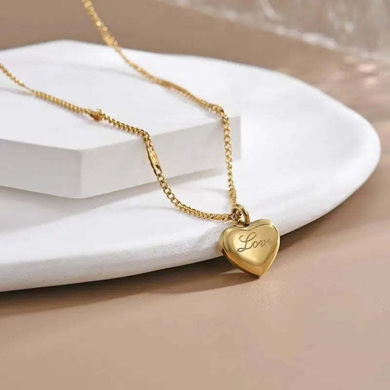 Veloura Gold Peach Heart Necklace