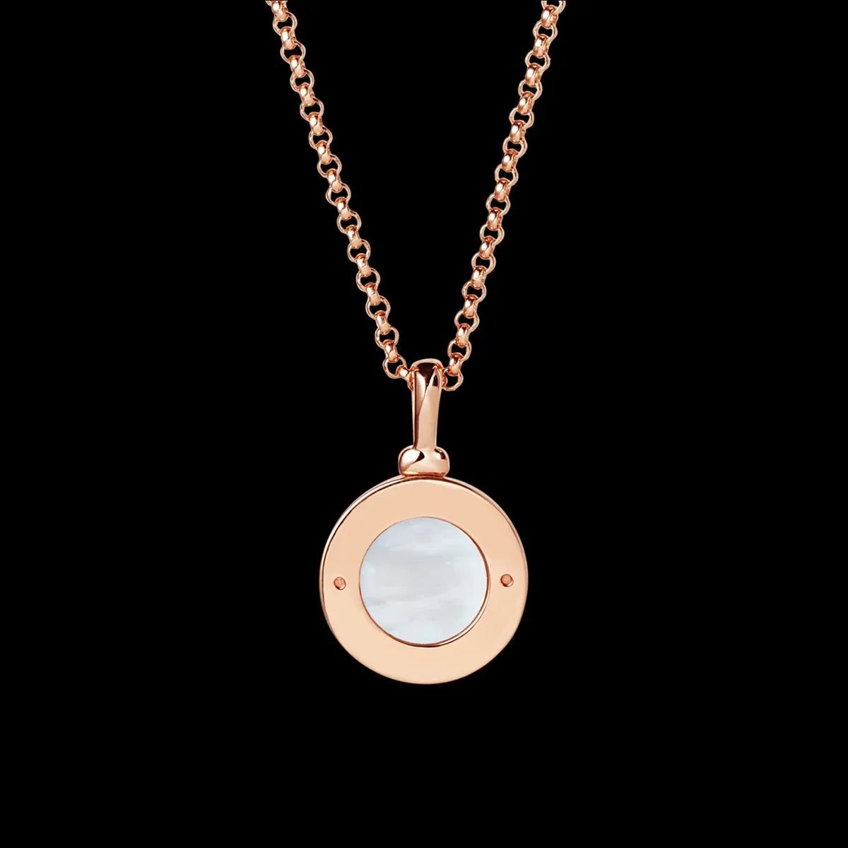 Veloura Royal Harmony Round Pendant Necklace – Sterling Silver Elegance