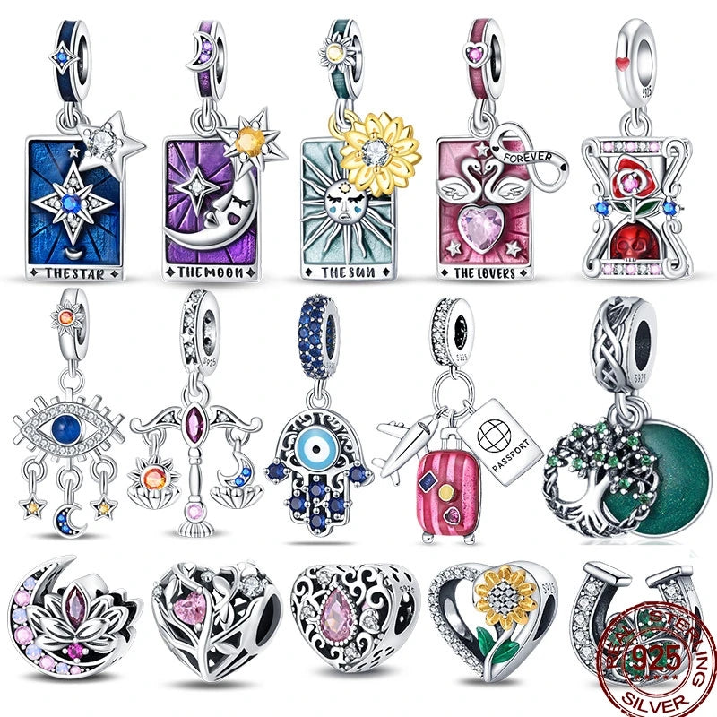 925 Sterling Silver Magic Tarot Tree of Life Charm