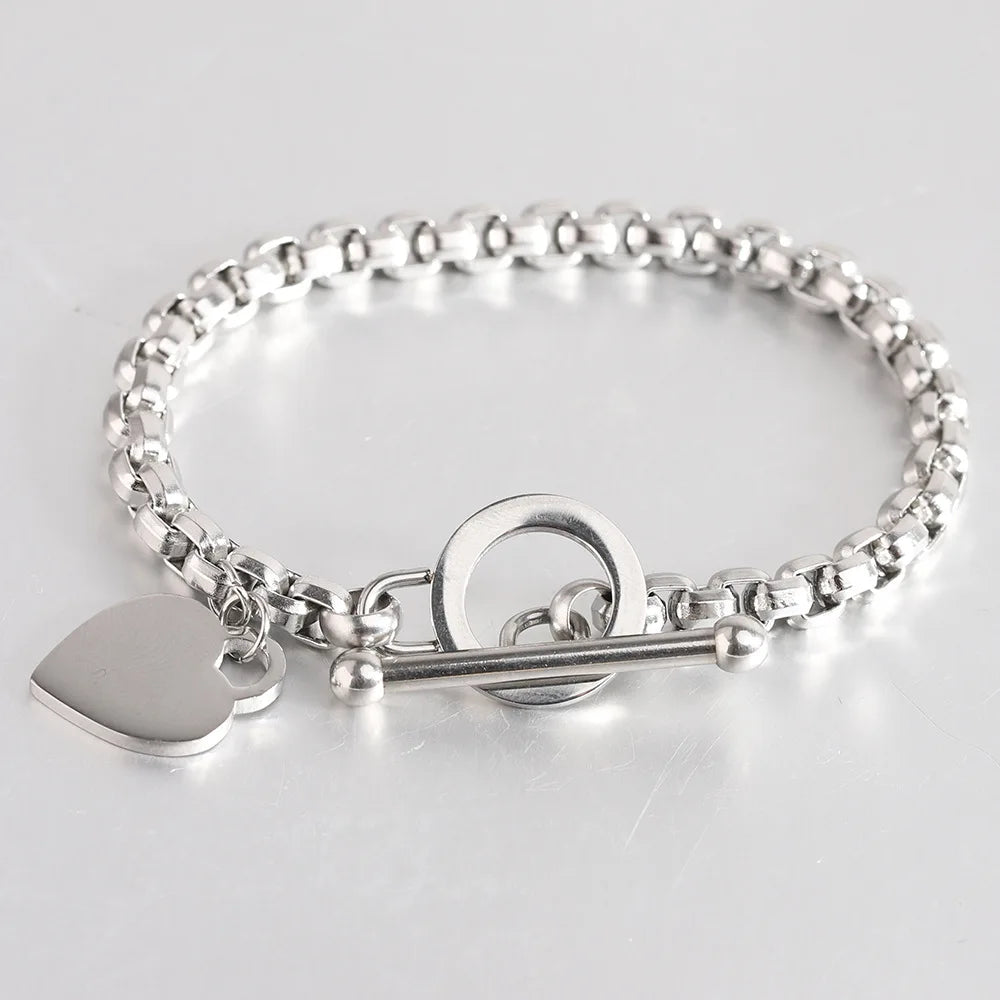 Veloura 6MM Heart Hand Chain Bracelet