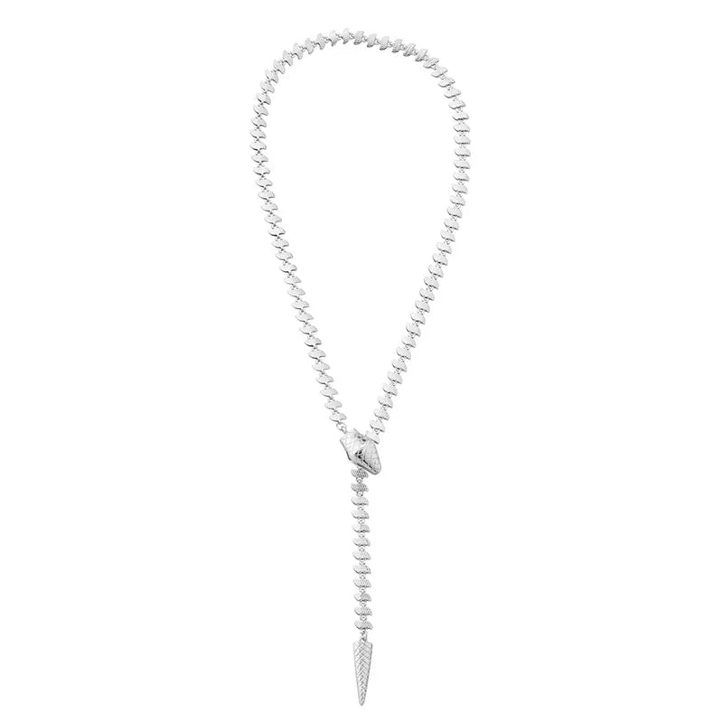 Veloura Serpent Drawstring Necklace – Adjustable Minimalist