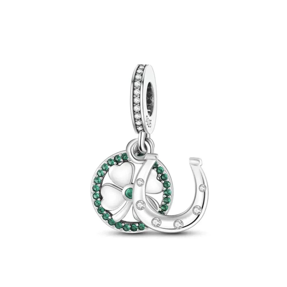 Veloura Green Clover Bead - 925 Sterling Silver Plated