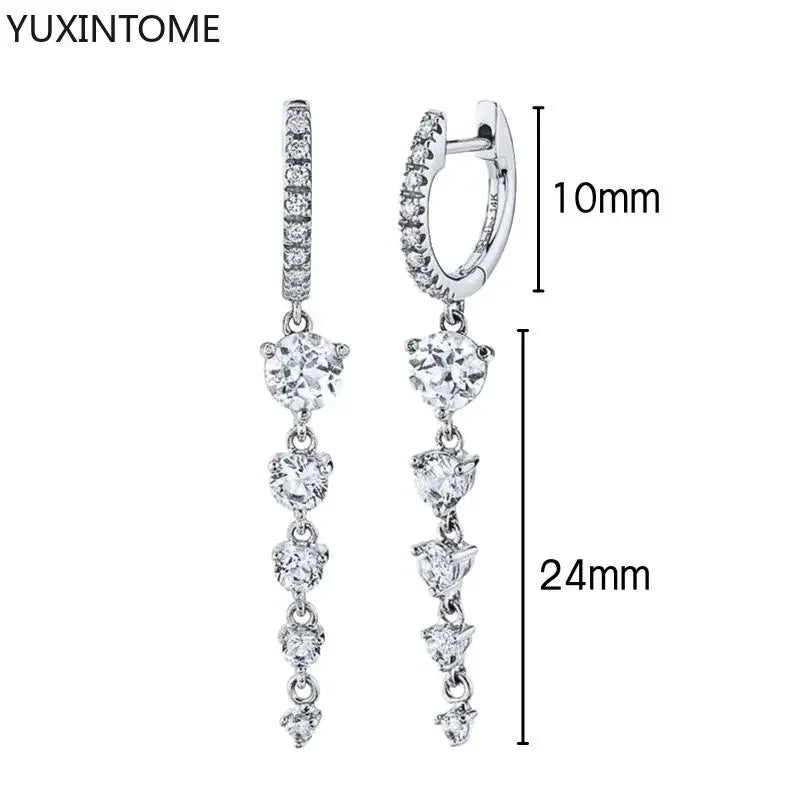 Veloura Crystal Hoop Earrings – 925 Sterling Silver Luxury