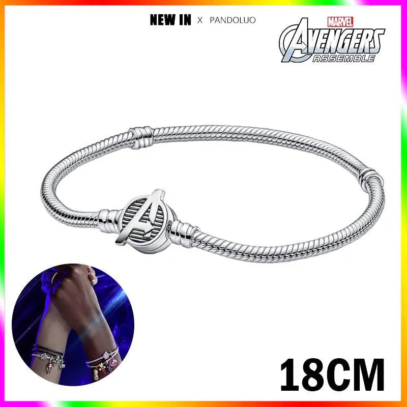 Marvel Captain America Wolverine Charm Beads Sterling Silver