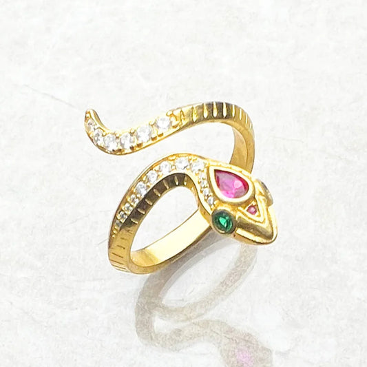 Veloura Serpent Ring - Vintage Luxe Alloy