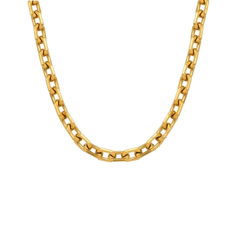 Veloura Luxe Paperclip Necklace – Gold Plated Stainless Steel