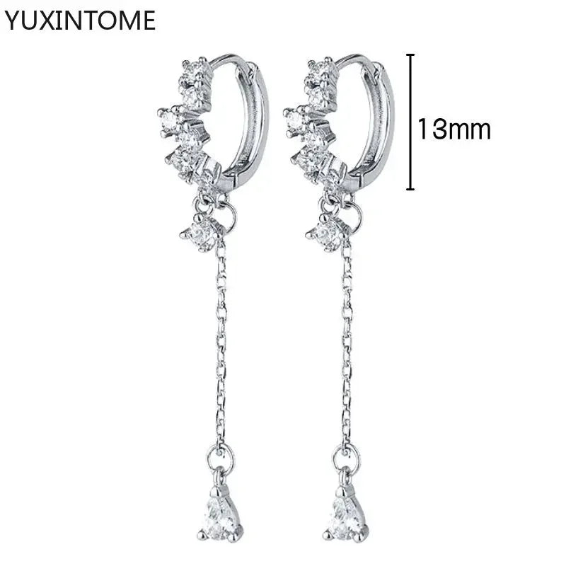 Veloura Crystal Hoop Earrings – 925 Sterling Silver Luxury