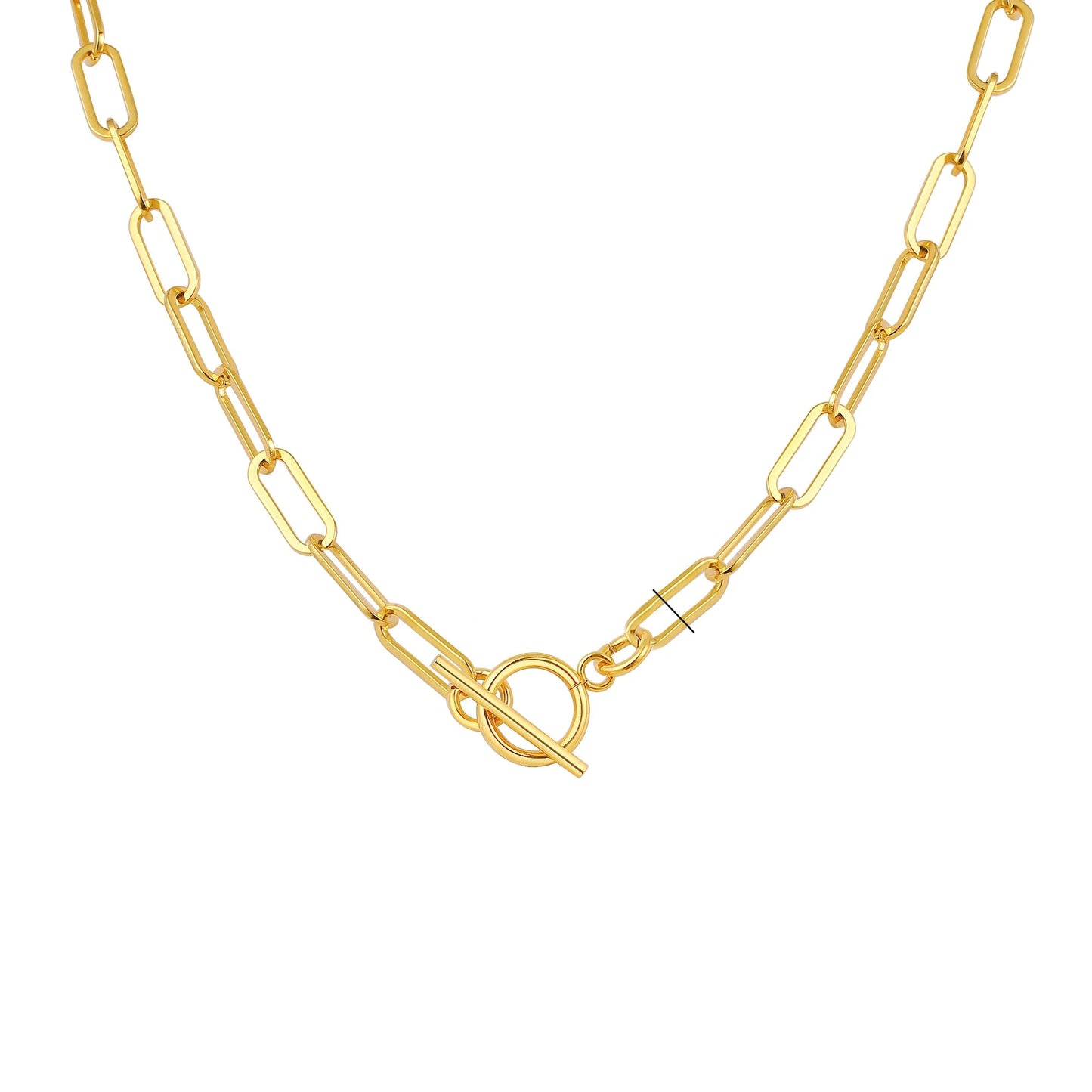 Veloura Luxe Paperclip Necklace – Gold Plated Stainless Steel