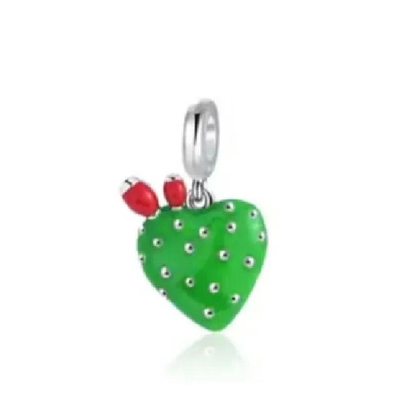 Green Clover Bead Pendant for European DIY Bracelet