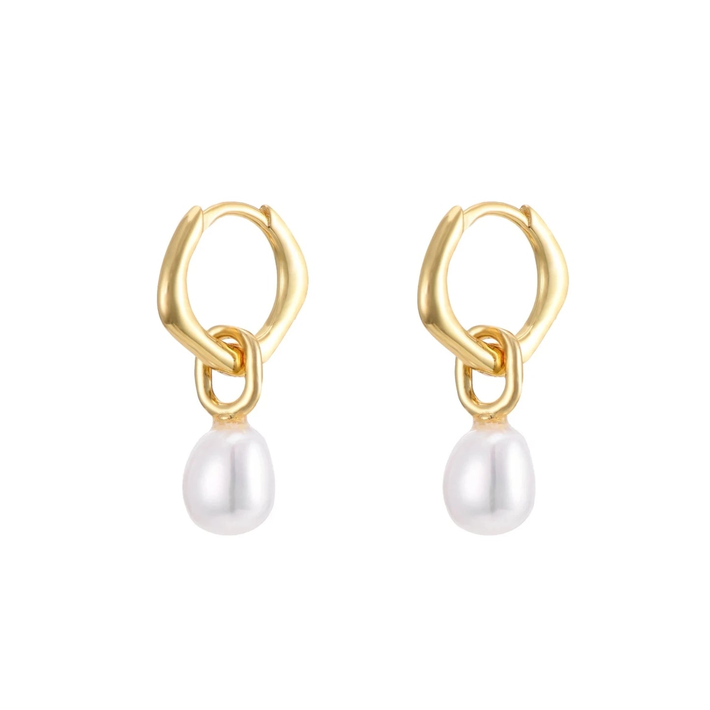 Veloura Pearl Elegance Earrings –  Silver Luxury